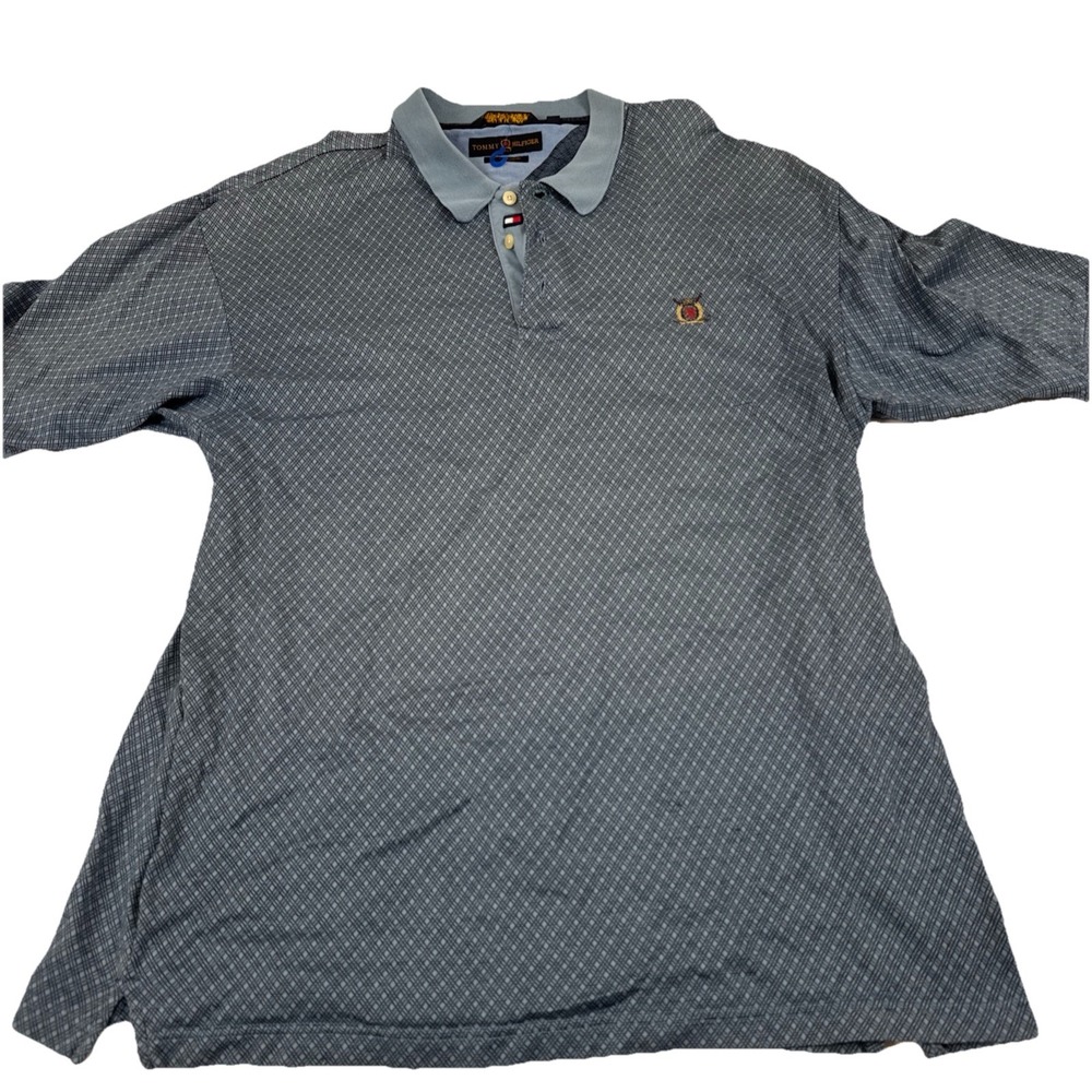 Tommy Hilfiger Golf Polo Shirt Mens XL Navy Blue Short Sleeve Mercerized Cotton